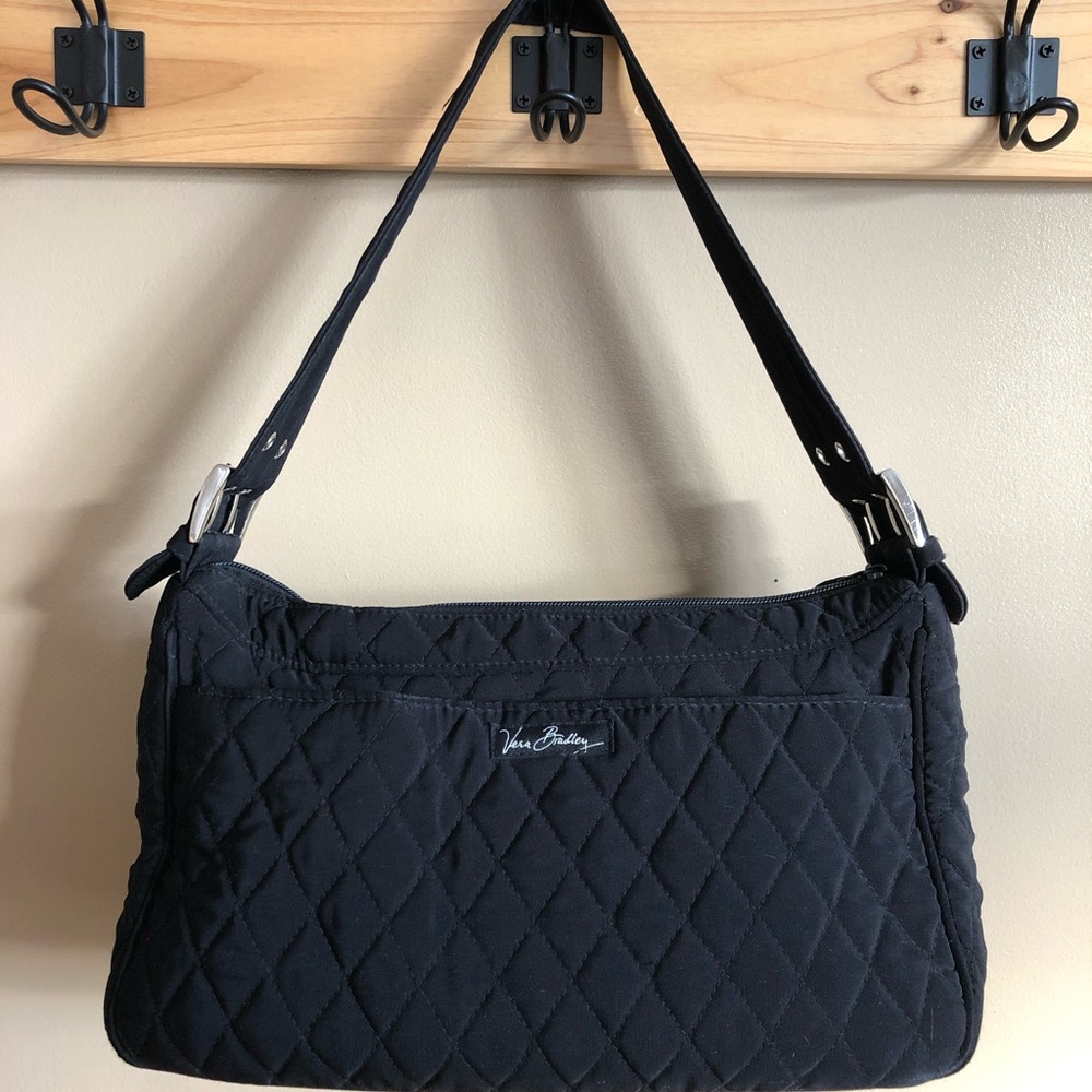 Vera Bradley black quilted shoulder bag and wallet